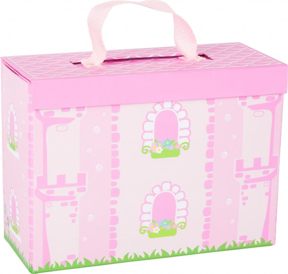 speelkoffer prinsessenkasteel roze 25 cm