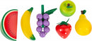 speelset fruit junior 18 x 12 cm hout/vilt naturel