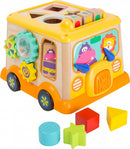 speelset houten schoolbus 17 cm