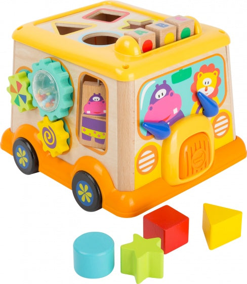 speelset houten schoolbus 17 cm