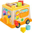 speelset houten schoolbus 17 cm