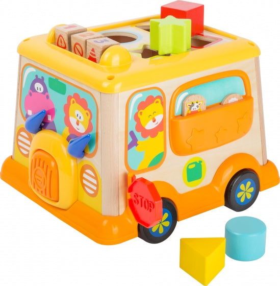 speelset houten schoolbus 17 cm
