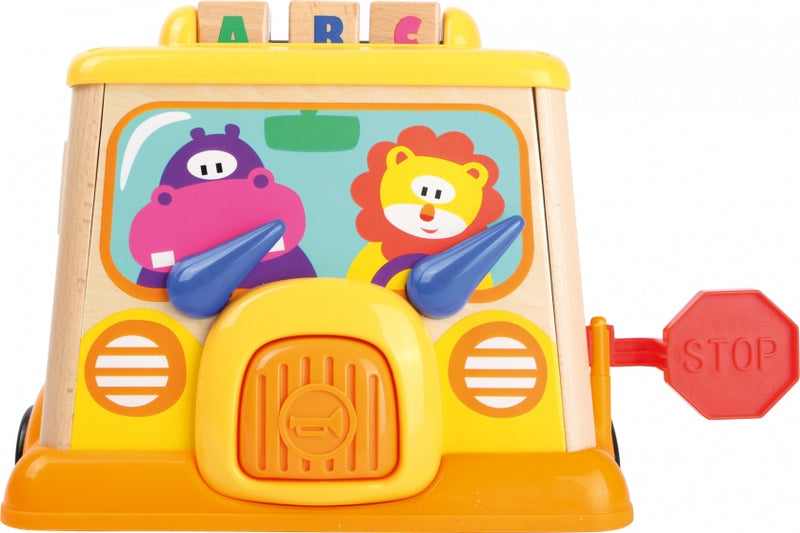 speelset houten schoolbus 17 cm