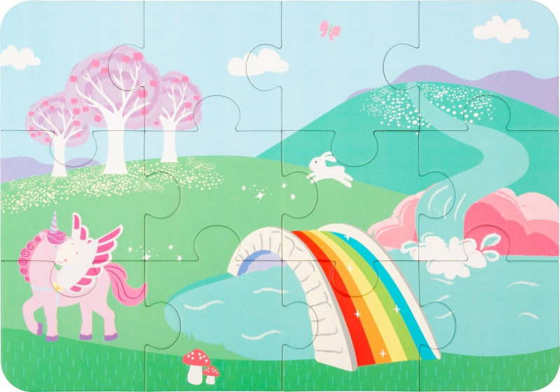 speelset Unicorn in een koffer meisjes 12-delig