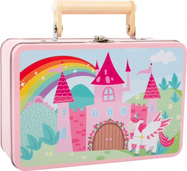 speelset Unicorn in een koffer meisjes 12-delig