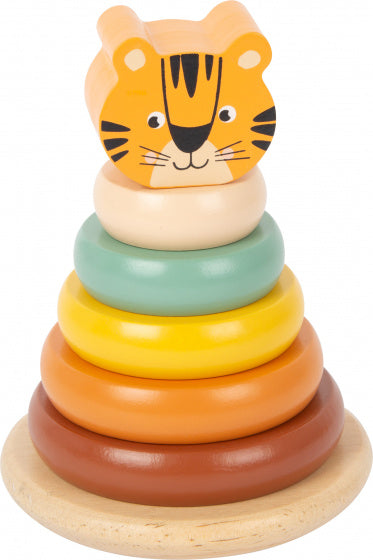 Small Foot - Houten Stapeltoren Safari Tijger, 7dlg.