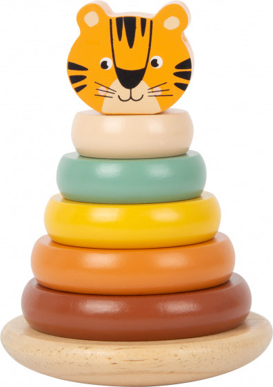Small Foot - Houten Stapeltoren Safari Tijger, 7dlg.