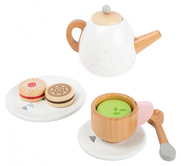 Small Foot - Houten Theeset met Speeleten, 17dlg.