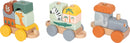 Small Foot - Houten Stapelblokken Trein Safari, 16dlg.