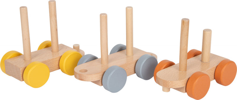 Small Foot - Houten Stapelblokken Trein Safari, 16dlg.