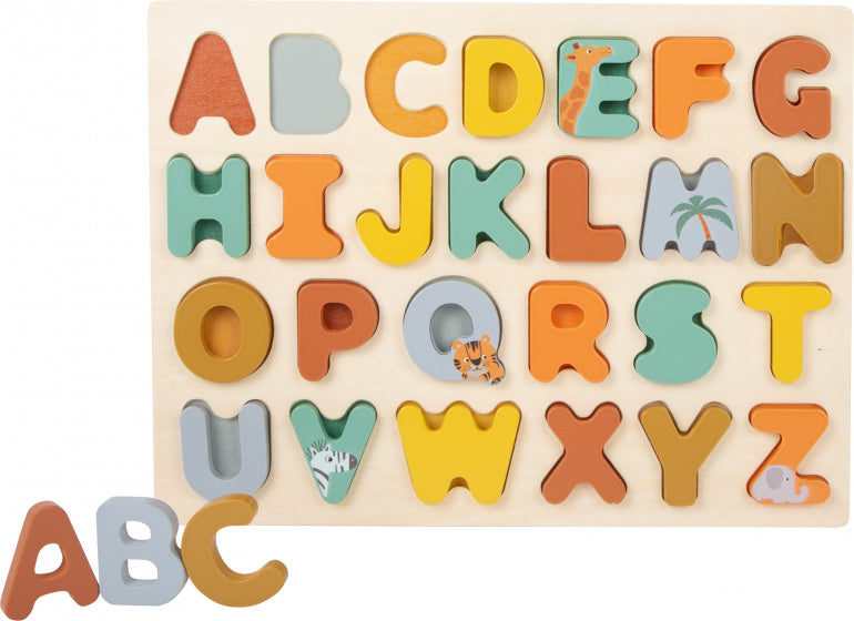 Small Foot  -  Houten Alfabet Puzzel Safari
