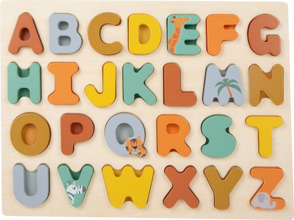 Small Foot  -  Houten Alfabet Puzzel Safari