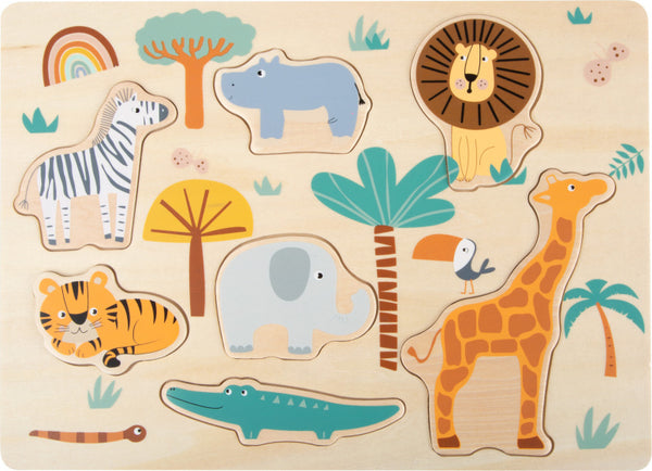 Small Foot  -  Houten Puzzel Safari