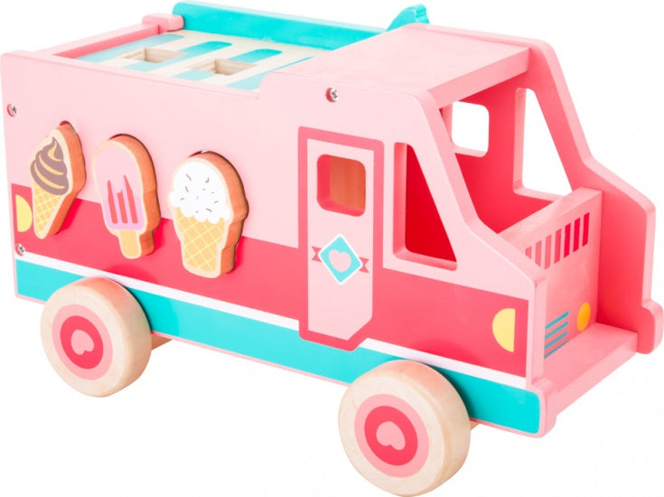 vormenstoof ijscokar hout 25 x 14 x 15 cm