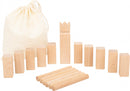 small foot werpspel Mini-Kubb Viking Game hout 18-delig