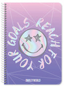 notitieboek Goals Reachout For You 30 cm papier paars