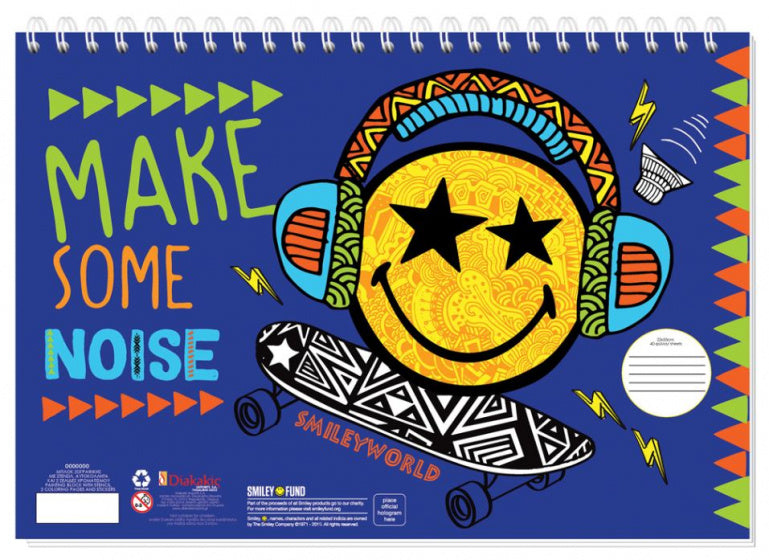 kleurboek junior 33 cm papier blauw 3-delig