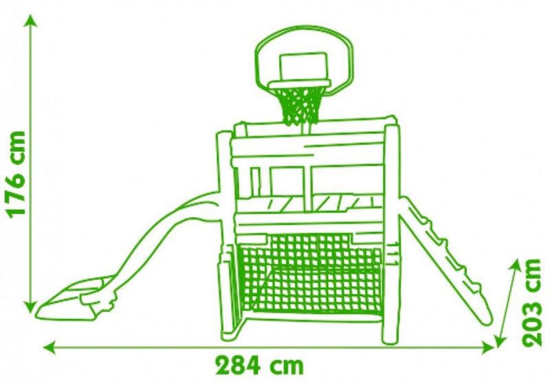 speelhuis Fun Center junior 284 x 203 cm wit/groen/rood