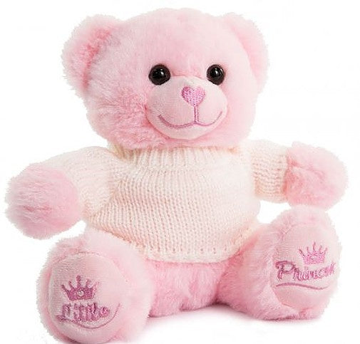 knuffelbeer met sweater junior 20 cm pluche roze