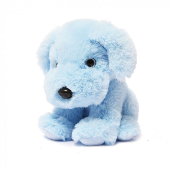 knuffel hond junior 15 cm polyester blauw