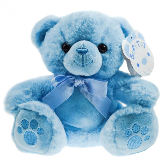 teddybeer jongens 15 cm pluche/polyester lichtblauw