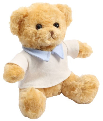 teddybeer junior T-shirt 20 cm polyester bruin/blauw