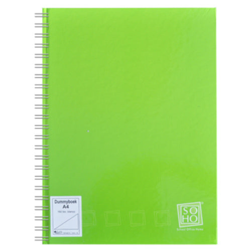 dummyboek met spiraal A4 papier groen