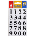 etiketten 0-9 16 mm papier zwart 2 vellen á 20 stuks