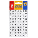 etiketten A-Z 5 mm papier zwart 2 vellen á 70 stuks