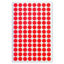 etiketten rond 8 mm papier rood 3 vellen á 104 stuks