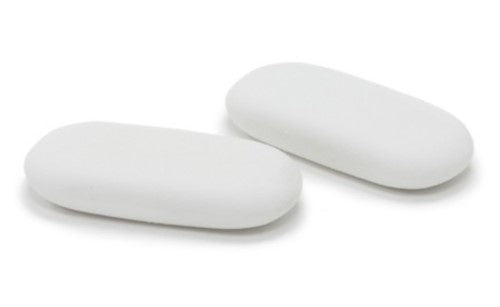gum ovaal 2,5 x 6 cm rubber wit 2 stuks