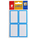 schooletiketten 35 x 52 mm wit/blauw 5 vellen à 4 stuks