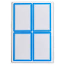 schooletiketten 35 x 52 mm wit/blauw 5 vellen à 4 stuks