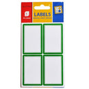 schooletiketten 35 x 52 mm wit/groen 5 vellen à 4 stuks
