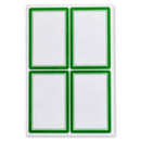 schooletiketten 35 x 52 mm wit/groen 5 vellen à 4 stuks