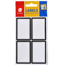 schooletiketten 35 x 52 mm wit/zwart 5 vellen à 4 stuks