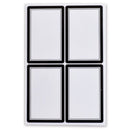schooletiketten 35 x 52 mm wit/zwart 5 vellen à 4 stuks