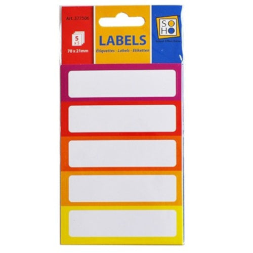 schooletiketten 70 x 21 mm papier 5 vellen à 5 stuks