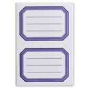 schooletiketten 70 x 52 mm wit/blauw 5 vellen à 2 stuks