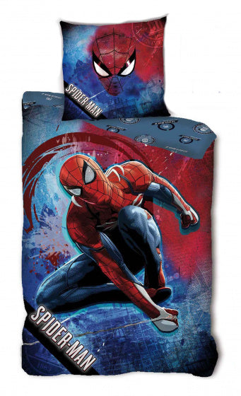 dekbedovertrek Spider-Man 140 x 200 cm polyster blauw