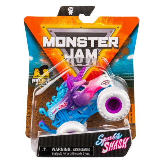 monstertruck Monster Jam Sparkle Smash 1:64 blauw