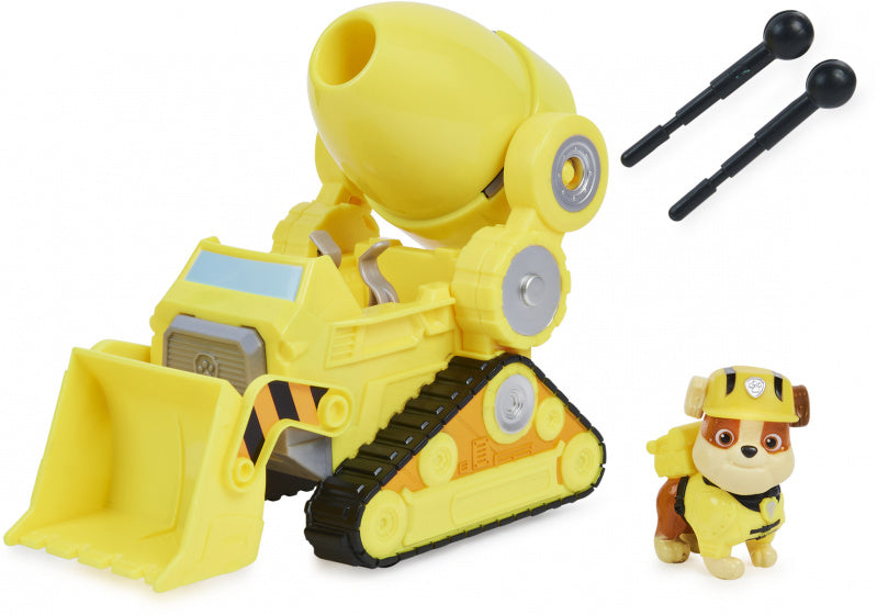 speelset Paw Patrol Rubble junior geel 4-delig
