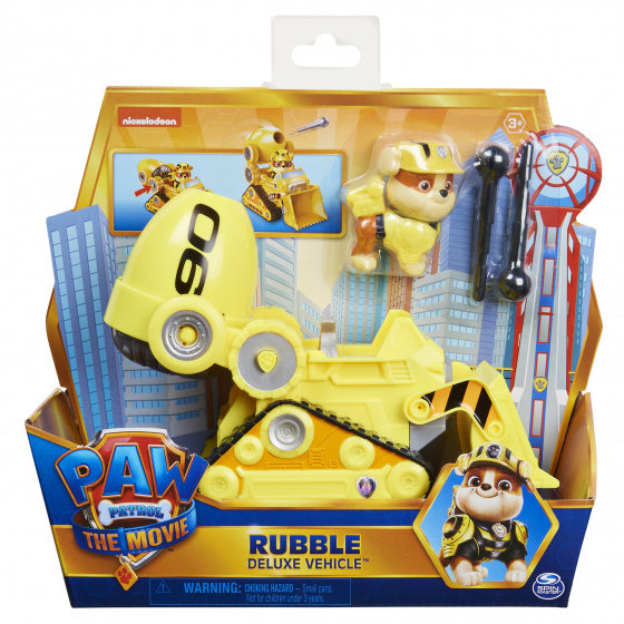 speelset Paw Patrol Rubble junior geel 4-delig