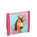 portemonnee meisjes 10 x 10 cm polyester lichtblauw/roze