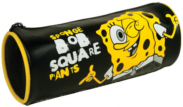 etui Square Pants junior 21 x 7,5 cm zwart/geel