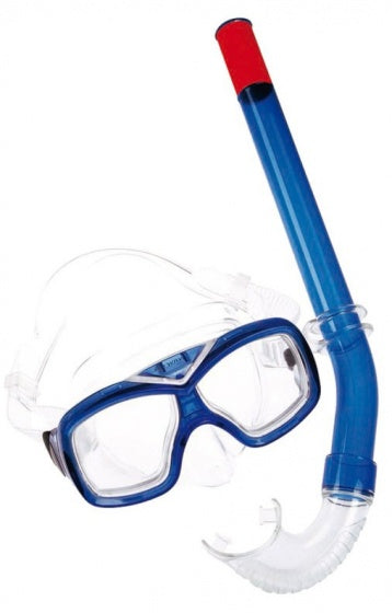snorkelset Comfort junior polycarbonaat blauw 2-delig
