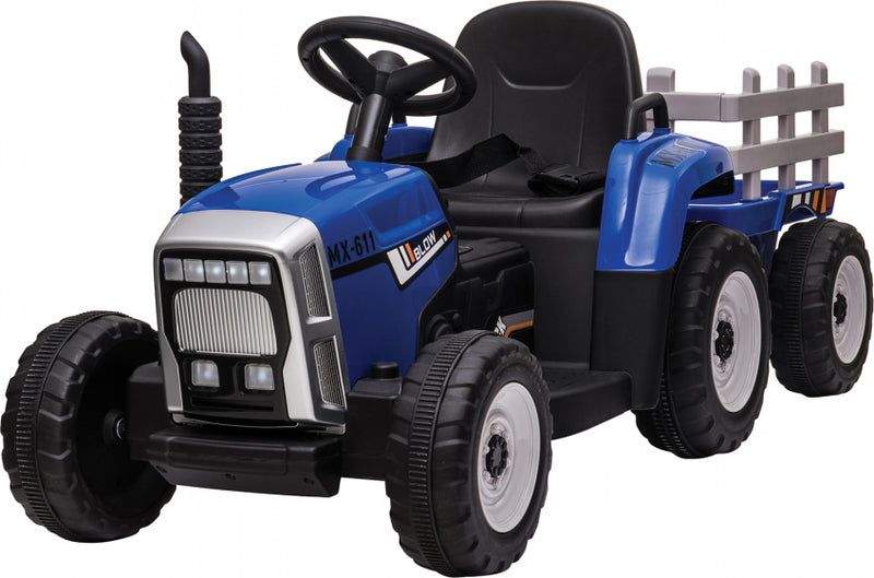 elektrische kindertractor MX-611 12V blauw/zwart