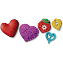 Fimo duwvorm harten 7 cm rood