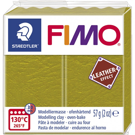 Fimo leereffect boetseerklei olijfgroen