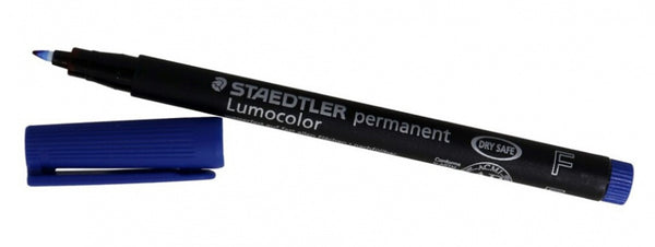 permanentmarker F Lumocolor lijndikte 0,6 mm blauw